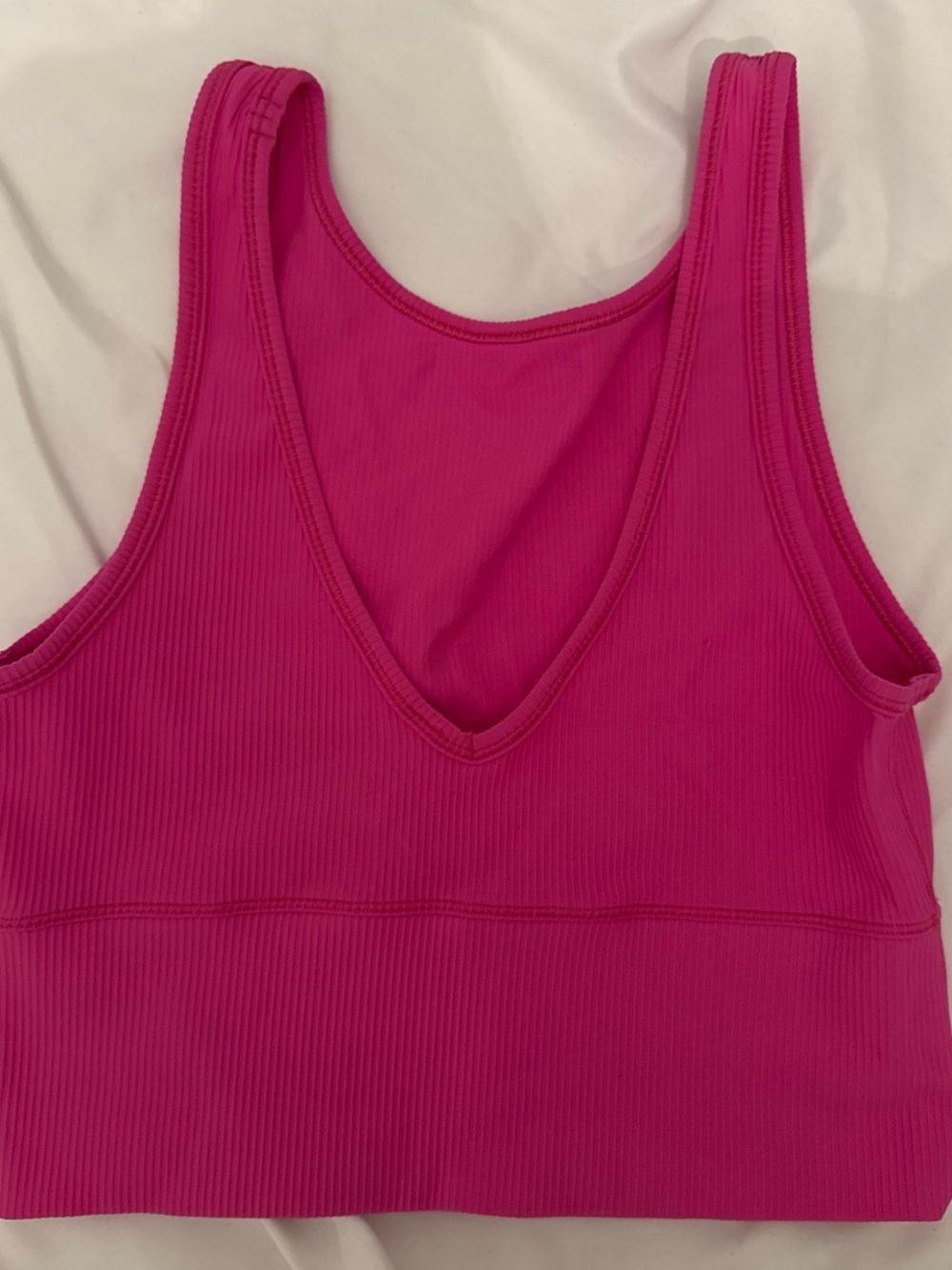 lululemon athletica Ribbed V-Neck Tank Bra - Hot Magenta